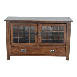Mission Quarter Sawn Oak 48" Tv Stand - Walnut For Sale