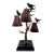 Maitland Smith Bronze 3-Light Table Lamp With Birds For Sale