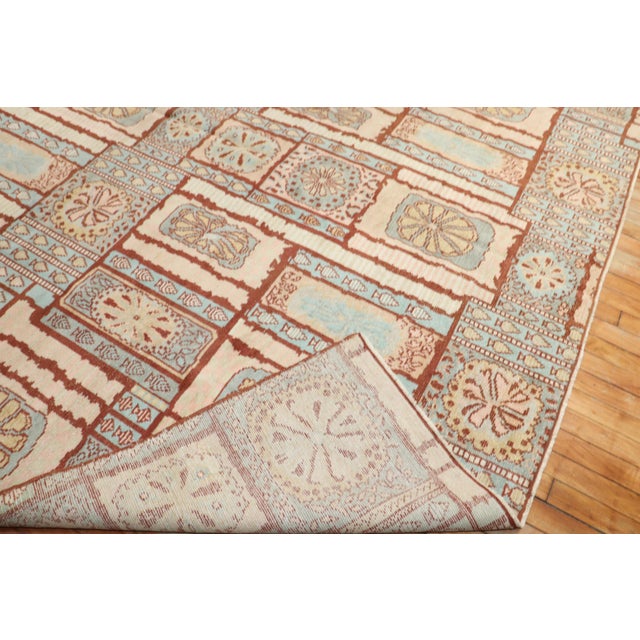 Zabihi Collection African European Influenced Deco Carpet - 8'1" x 9'10" For Sale - Image 4 of 12