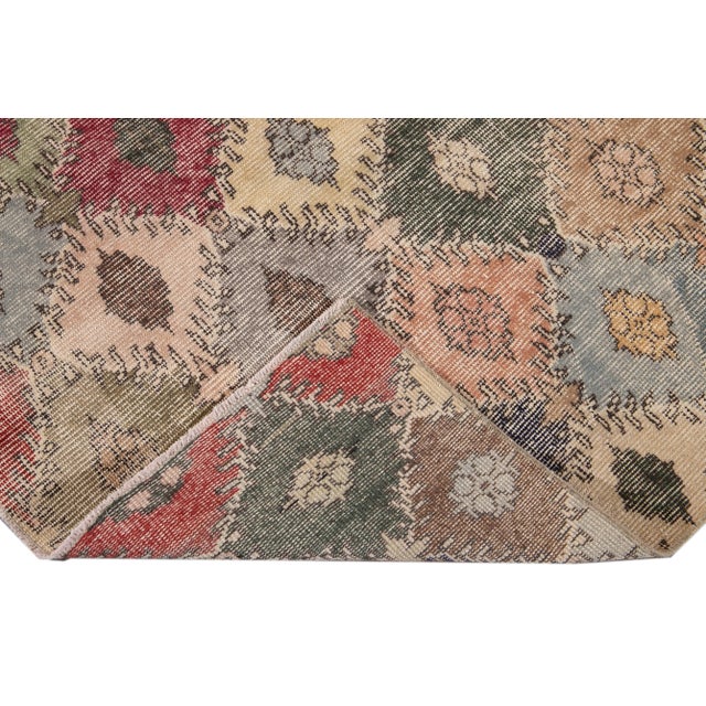 Vintage Turkish Scatter Wool Rug 4 X 7 For Sale - Image 9 of 13