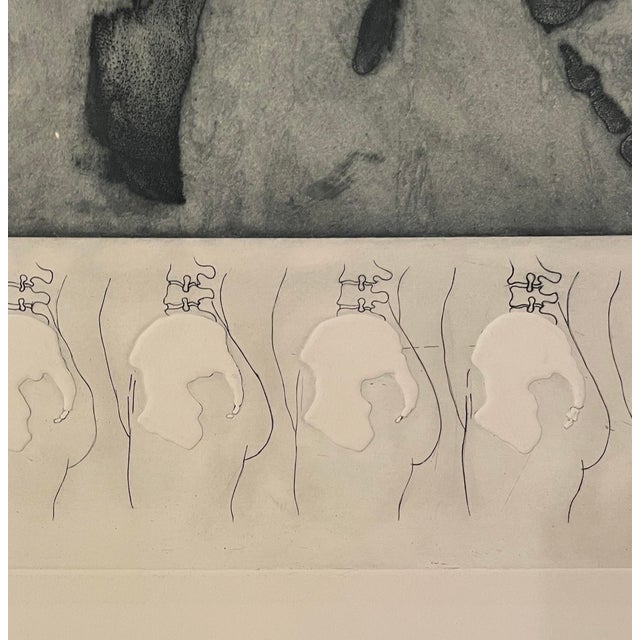 1980 David Finkbeiner Modern Embossed Etching For Sale - Image 4 of 5