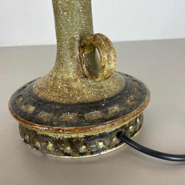 Ceramic Ceramic Studio Pottery Table Light Base from Jette Helleroe Ceramics, Denmark, 1970s For Sale - Image 7 of 18