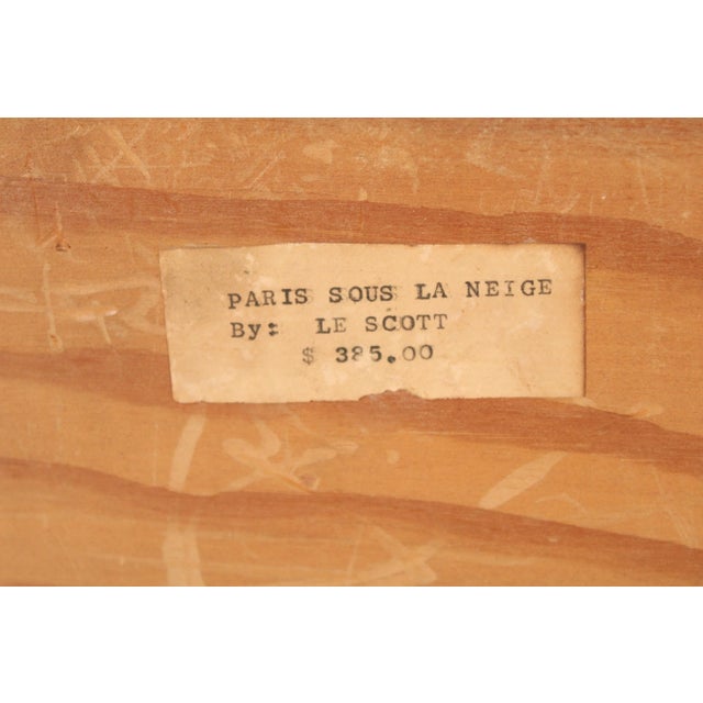 Parisian Winter Scene Painting For Sale - Image 11 of 13