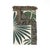 This tropical palm leaf woven throw blanket features oversized teal-green and olive foliage on warm cream with a green...