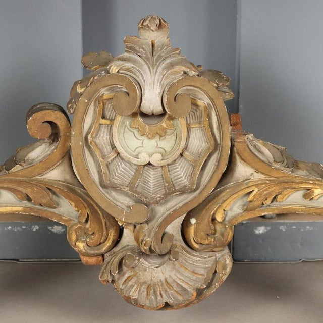Console Table in Carved, Gilded and Lacquered Wood, Italy For Sale - Image 6 of 12