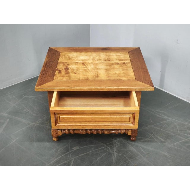 Large European Oak Nightstands, 1980s, Set of 2 For Sale - Image 14 of 18