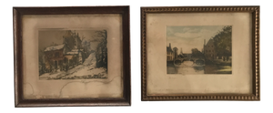 Landscapes, 19th Century, Prints, Framed, Set of 2