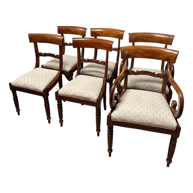 Antique Dining Chairs, 1840s, Set of 6 For Sale