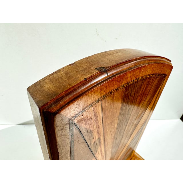 Vintage Art Deco Wooden Bookends with Sunburst Inlays, Germany, 1930s, Set of 2 For Sale - Image 13 of 16