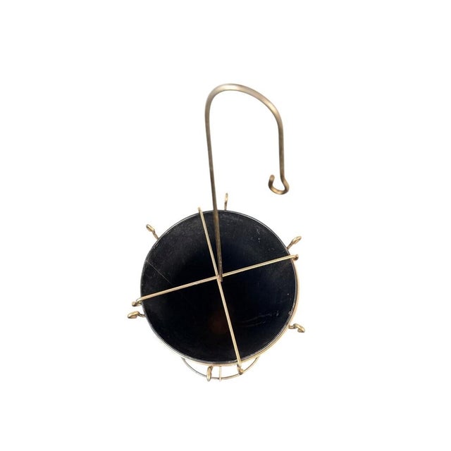 Mid-Century Modern Vintage MCM Brass Umbrella Stand – Atomic Cone Display, Mid Century Entryway Home For Sale - Image 3 of 11