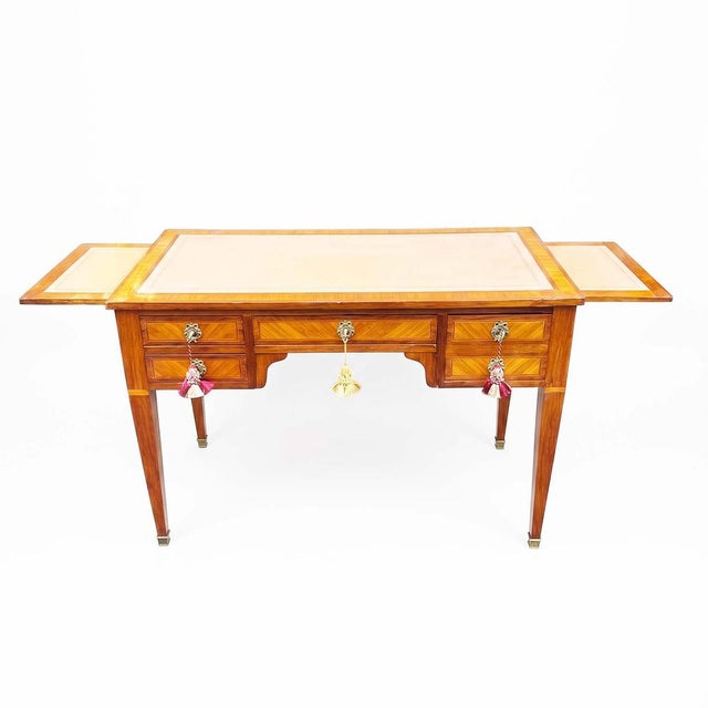 19th Century Louis XVI French Center Desk For Sale - Image 9 of 12