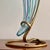 Mid-Century Modern Cornucopia Vase in Murano Glass with Canes and Murrine and Brass Stand by Vistosi, 1970s For Sale - Image 3 of 6