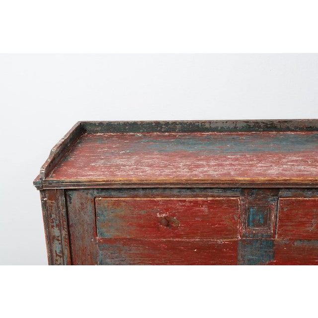 Gustavian Northern Swedish Painted Sideboard, 1820s For Sale - Image 11 of 14