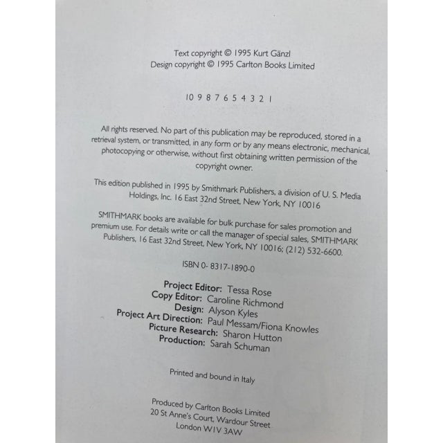 Song & Dance the Complete Story of Stage Musicals Kurt Ganzl Hardcover Book For Sale - Image 12 of 12