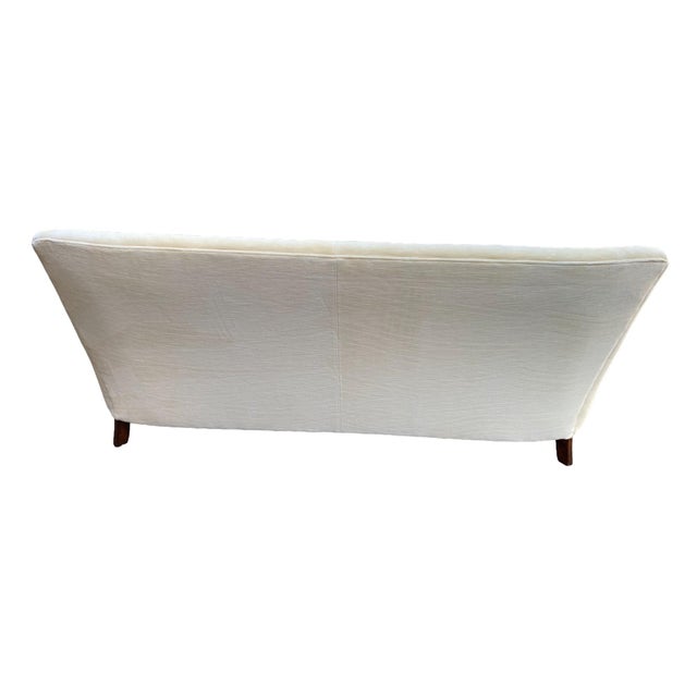 Century Furniture Century Furniture White Sofa With Piping For Sale - Image 4 of 12