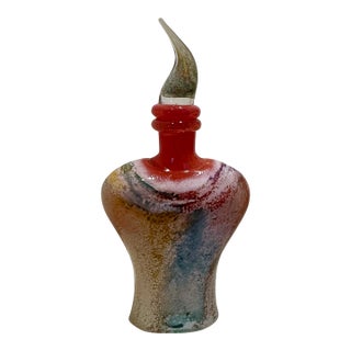 Kjell Engman for Kosta Boda Signed Sculptural Art Glass Decanter | 1990s For Sale