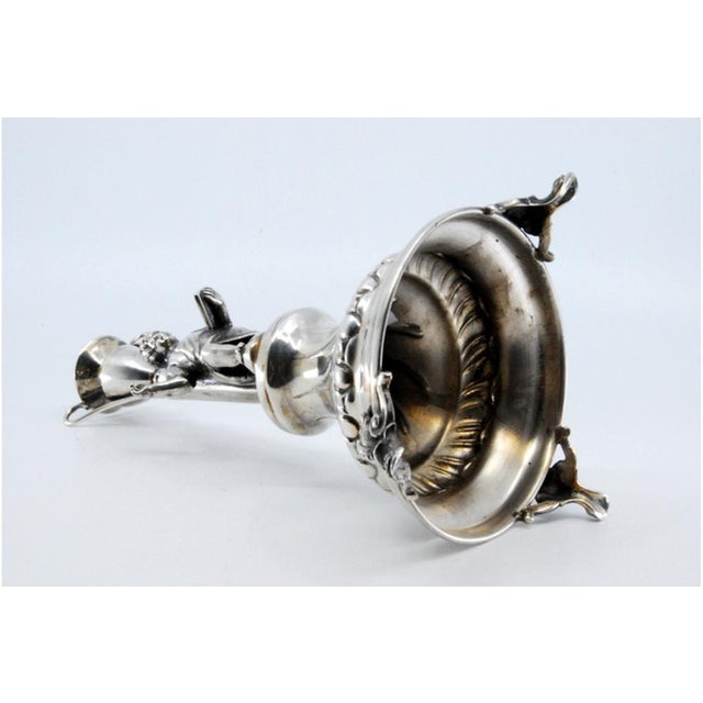 Silver Silver Toothpick Holder with Boy Reading a Book and Holding a Glass For Sale - Image 8 of 11