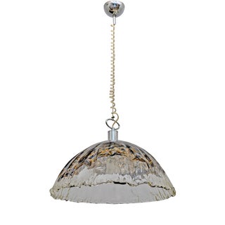 Mid-Century Modern Italian Murano Glass Pendant attributed to AV Mazzega, 1970s For Sale