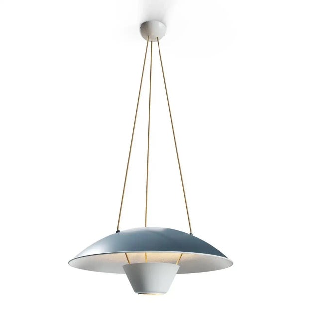 Metal Michel Mortier M4 Suspension Lamp in White for Disderot For Sale - Image 7 of 10