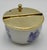 Mid-Century Modern Vintage Chinoiserie Porcelain & Brass Covered Sugar Bowl For Sale - Image 3 of 11