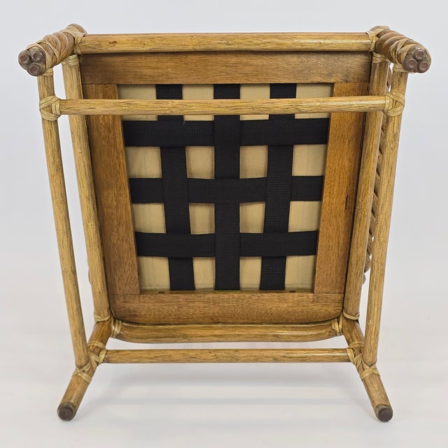 Camel 1980s Coastal/Boho/Organic Modern "McGuire Furniture Co." Twisted Rattan Lounge Chair For Sale - Image 8 of 11
