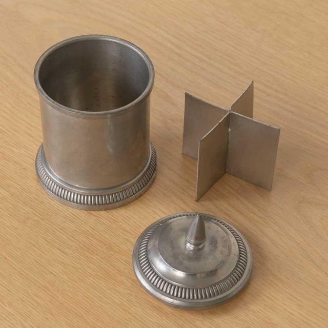 Metal 1940s French Pewter Canister For Sale - Image 7 of 10