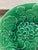Rustic English Green Majolica Geranium Plate, Circa 1880 For Sale - Image 3 of 4