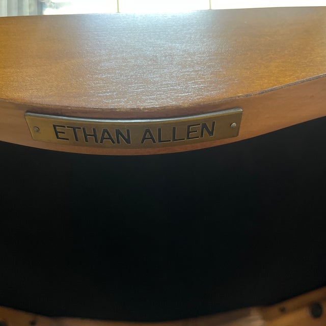 Ethan Allen Dining Table, 8 Chairs, 2 Leaves For Sale - Image 10 of 11