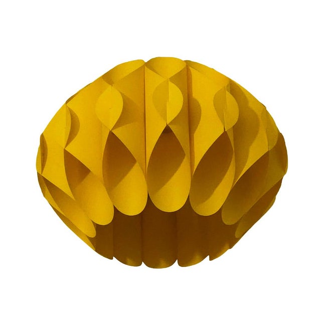 Mid-Century Modern Mid-Century Modern Yellow Pendant Lamp by Lars Schiøler for Hoyrup, Denmark, 1970s For Sale - Image 3 of 5