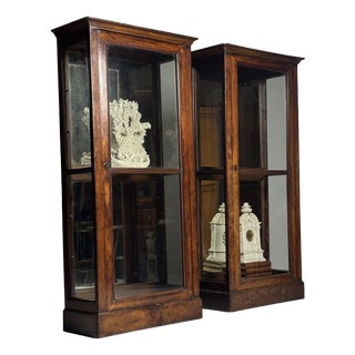 Mahogany Display Cabinets, 19th Century, Set of 2 For Sale
