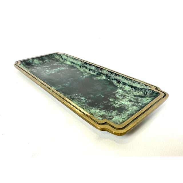 1950s Mid-Century Modern Desk Pen Holder in Bronze from Hagenauer Workshops, 1960s For Sale - Image 5 of 11