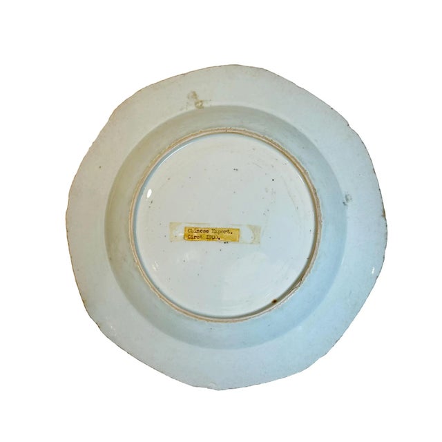 Late 18th Century Blue and White Chinese Export Plate For Sale - Image 4 of 4