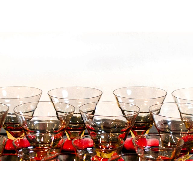 Art Deco Murano Glass Shot Glasses attributed to Nason & Moretti, 1930s, Set of 20 For Sale - Image 3 of 5