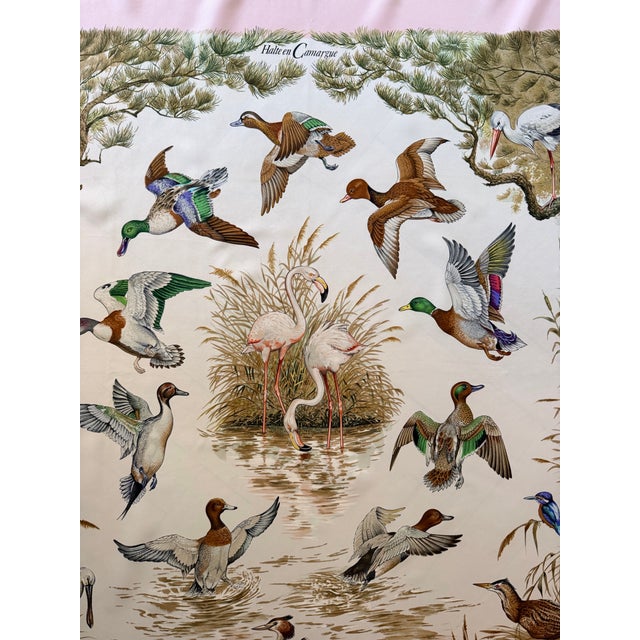 Hermès Halte en Camargue 1989 Silk Scarf Designed by Robert Dallet For Sale - Image 9 of 12