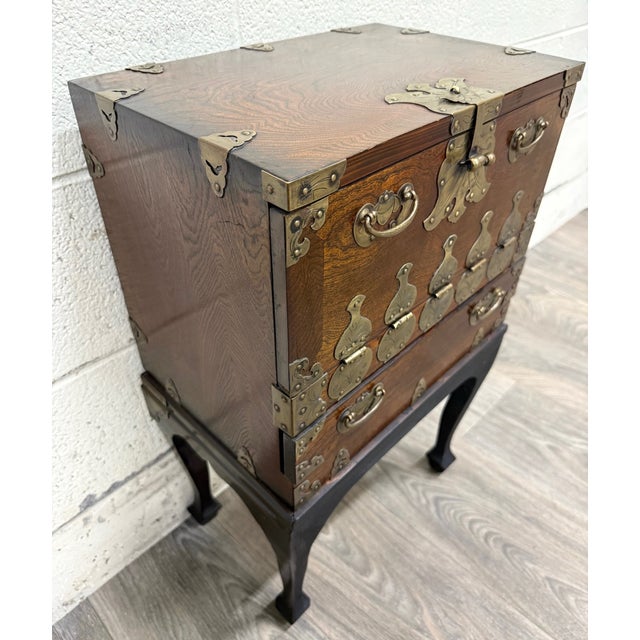 Asian Vintage Korean Bandaji Style Chest Cabinet For Sale - Image 3 of 13