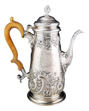 George III Sterling Silver Coffee Pot, London, 1776