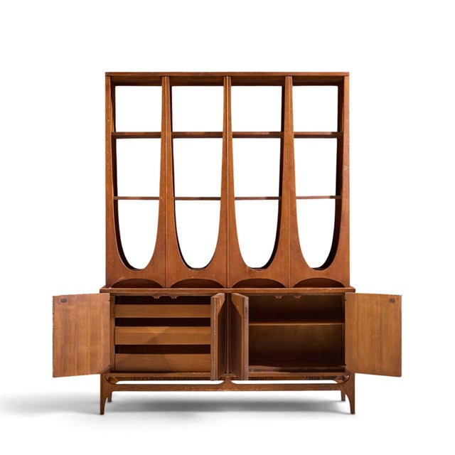 Broyhill Brasilia Mid Century Walnut Room Divider For Sale - Image 16 of 17