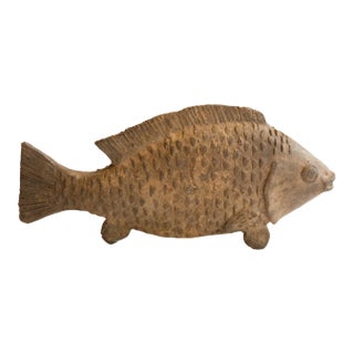 Vintage African Fish Sculpture For Sale