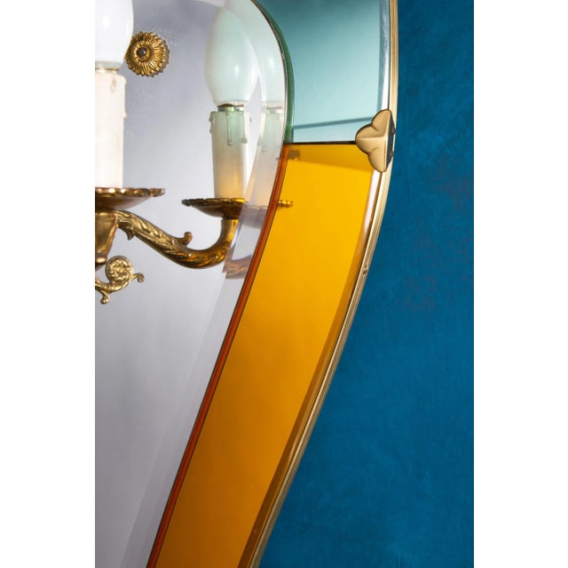 Mid-Century Cristal Art Console Table with Mirror and Sconces, 1950 For Sale - Image 6 of 14