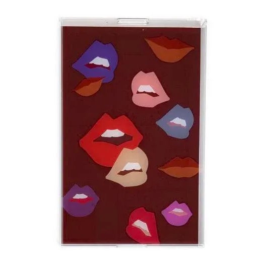 Angela Chrusciaki Blehm Kiss Me by Angela Blehm Tray, Red For Sale - Image 4 of 4