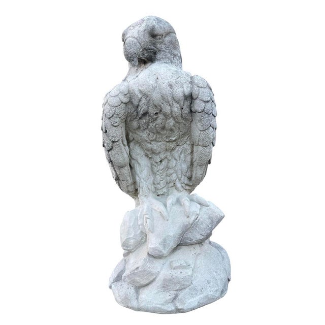 Vintage Cast Stone Eagle Statue For Sale In West Palm - Image 6 of 12