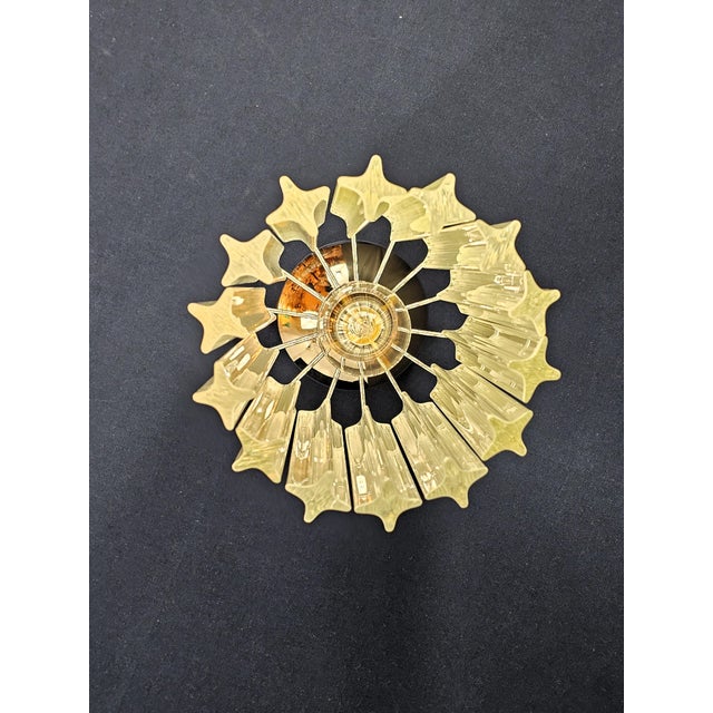 Vintage Murano Glass Prism Ceiling Lamp in the style of Venini, Venice, Italy, 1970s For Sale - Image 9 of 10