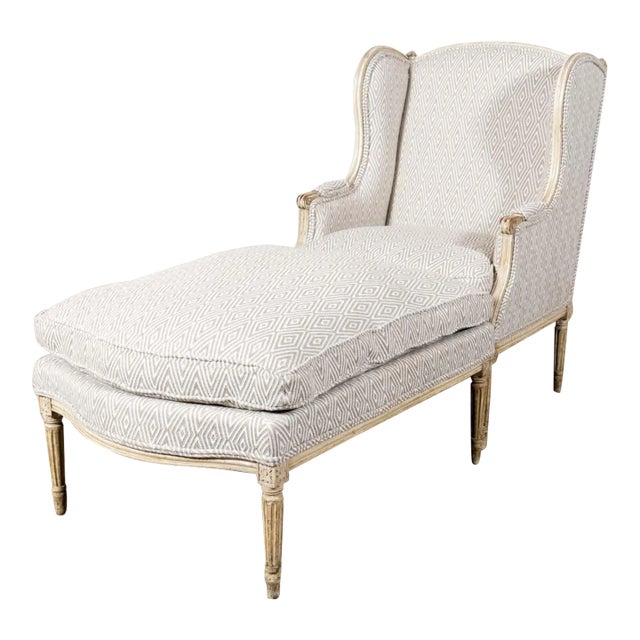 Antique Wing Chair & Ottoman Chairish