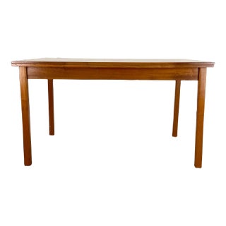 Danish Modern Teak Dining Table With Leaves For Sale