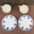Vintage hand painted Delft tea cups & saucers. Painted with patterns in the famous Delft blue & white color scheme....