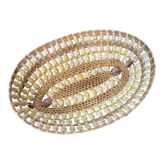 Handmade Seashells Basket For Sale