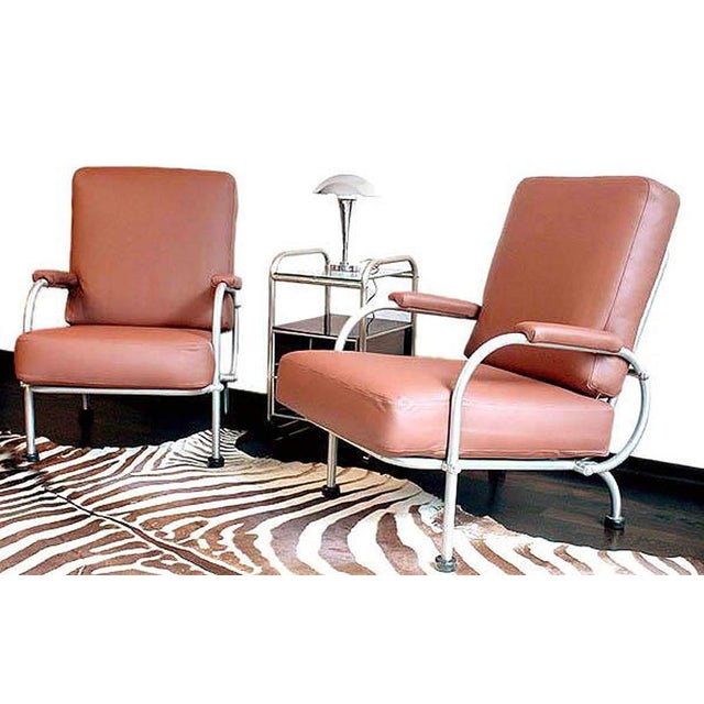 Pair of art deco warren mcarthur biltmore lounge chairs , originally designed for the arizona biltmore hotel, these chairs...