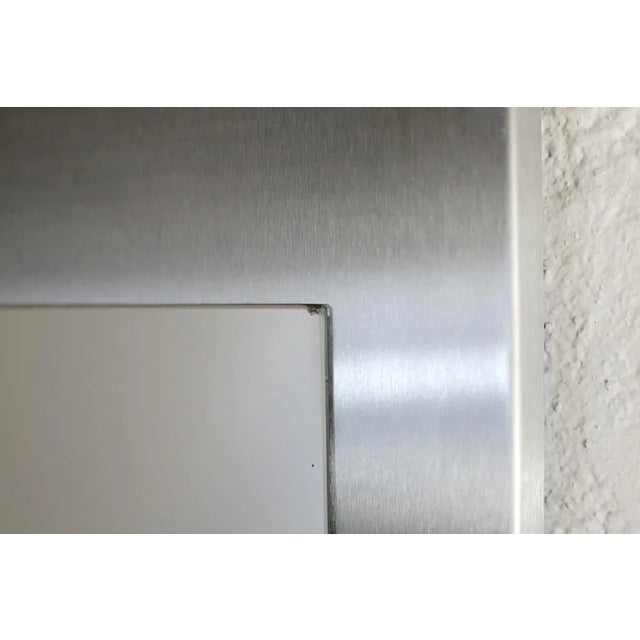 1970s Space Age Stainless Steel Mirror, France, 1970s For Sale - Image 5 of 18