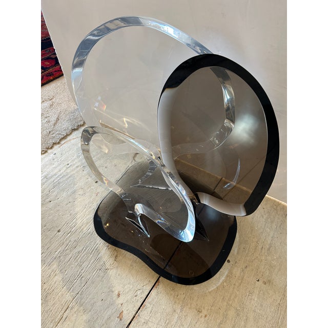 Modern Lucite Abstract Sculpture Signed Van Teal For Sale - Image 3 of 10
