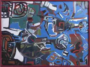 Carlos Mesquita, Composition, Oil on Canvas